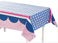 Purple Themed Plastic Tablecloth