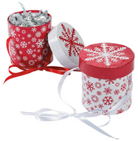 Round Christmas Cardboard Favor Box (TWO LEFT)